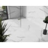 Mexen Stone+ bazin compozit dreptunghiular 110 x 90 cm, alb, capac auriu - 44109011-G