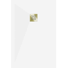Mexen Stone+ bazin compozit dreptunghiular 110 x 90 cm, alb, capac auriu - 44109011-G