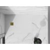 Mexen Stone+ bazin compozit dreptunghiular 110 x 90 cm, alb, capac auriu - 44109011-G