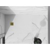 Mexen Stone+ kompozit téglalap alakú zuhanytálca 110 x 90 cm, fehér, arany fedél - 44109011-G