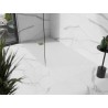 Mexen Stone+ recea compozită dreptunghiulară 160 x 70 cm, albă, mască aurie - 44107016-G
