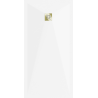 Mexen Stone+ bazin compozit dreptunghiular 160 x 70 cm, alb, capac auriu - 44107016-G