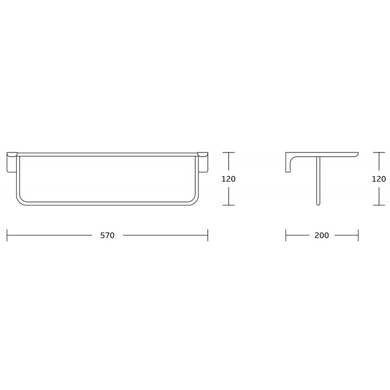 Mexen Lea raft pentru prosop, crom - 7026020-00