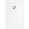 Mexen Stone+ brodzik compozit rectangular 90 x 80 cm, alb, capac din aur - 44108090-G