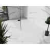 Mexen Stone+ kompozit téglalap alakú zuhanytálca 200 x 100 cm, fehér, fekete burkolat - 44101020-B