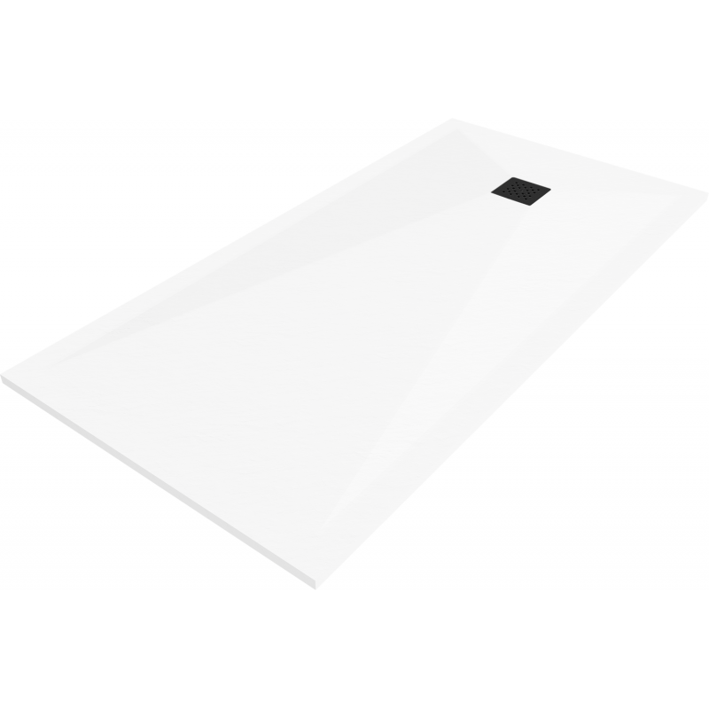Mexen Stone+ cădiță de duș compozit rectangulară 160 x 90 cm, albă, mască neagră - 44109016-B