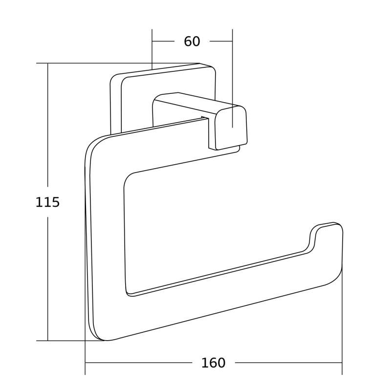 Mexen Asis suport hârtie igienică, crom - 7017633-00