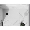 Mexen Stone+ téglalap alakú kompozit zuhanytálca 100 x 90 cm, fehér, fekete fedéllel - 44109010-B
