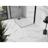 Mexen Stone+ 120 x 90 cm-es téglalap alakú kompozit zuhanytálca, fehér, fekete borítással - 44109012-B
