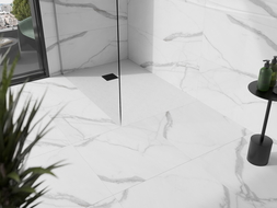 Mexen Stone+ duș compozit dreptunghiular 130 x 90 cm, alb, capac negru - 44109013-B
