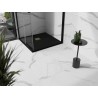 Mexen Stone+ 100 x 100 cm-es négyzet alakú kompozit zuhanytálca, fekete, arany takarólemez - 44701010-G