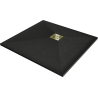 Mexen Stone+ kompozit négyzet alakú zuhanytálca 80 x 80 cm, fekete, arany fedél - 44708080-G