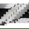 Mexen Stone+ bazin compozit pătrat 100 x 100 cm, negru, capac aurit - 44701010-G