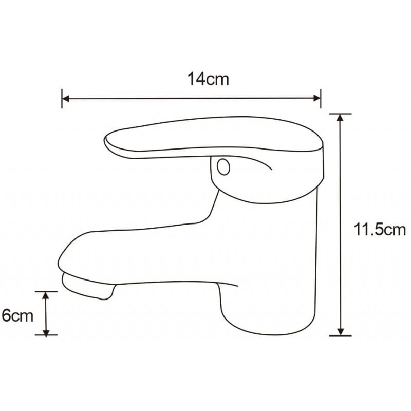 Mexen Erica baterie de chiuvetă, neagră - 746400-70