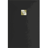 Mexen Stone+ cadă de duș compozit rectangulară 140 x 80 cm, neagră, capac aurie - 44708014-G