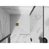 Brod băi cuartet de compozit Mexen Stone+ 100 x 100 cm, alb, acoperire aurie - 44101010-G