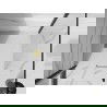Mexen Stone+ chiuvetă din compozit pătrată 100 x 100 cm, albă, capac placat cu aur - 44101010-G