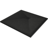Mexen Stone+ kompozit négyzetes zuhanytálca 90 x 90 cm, fekete, fekete takarólemez - 44709090-B
