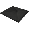 Mexen Stone+ kompozit zuhanytálca négyzet alakú 90 x 90 cm, fekete, fekete takaró - 44709090-B