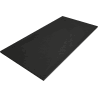 Mexen Stone+ kompozit zuhanytálca téglalap alakú 160 x 90 cm, fekete, fekete takaróelem - 44709016-B