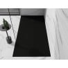 Mexen Stone+ kompozit zuhanytálca téglalap alakú 160 x 90 cm, fekete, fekete takaróelem - 44709016-B