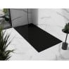 Mexen Stone+ kompozit zuhanytálca 160 x 90 cm, fekete, fekete burkolat - 44709016-B
