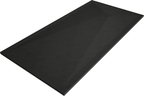 Mexen Stone+ tăviță de duș compozită dreptunghiulară 160 x 100 cm, negru, capac negru - 44701016-B