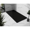 Mexen Stone+ kompozit zuhanytálca téglalap alakú 160 x 90 cm, fekete, fekete takaróelem - 44709016-B
