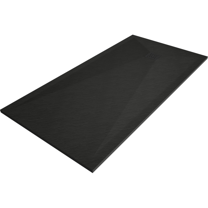 Mexen Stone+ recepție duș compozit dreptunghiulară 200 x 80 cm, negru, mască neagră - 44708020-B