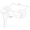 Mexen Sabre zuhany csaptelep, fekete - 72140-70