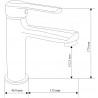 Mexen Sabre baterie de lavoar, neagră - 72100-70
