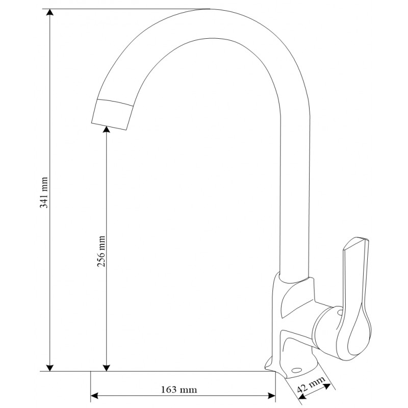 Mexen Sabre baterie bucătărie, crom - 72190-00