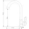 Mexen Sabre konyhai csaptelep, Fekete - 72190-70