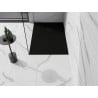 Mexen Stone+ cădiță din compozit dreptunghiular 90 x 80 cm, negru, capac negru - 44708090-B