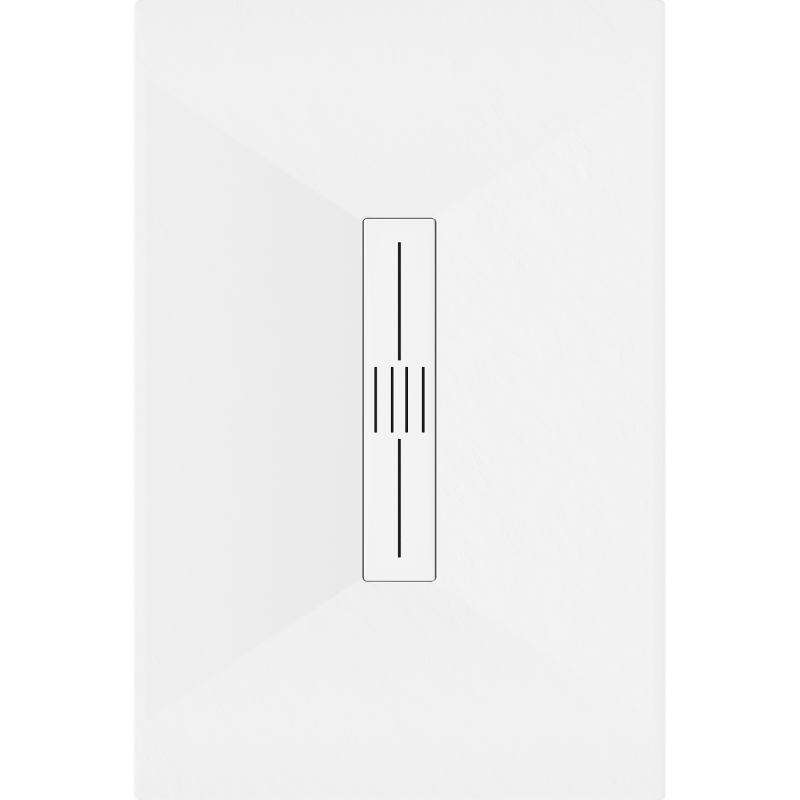 Mexen Toro cadă de duș dreptunghiulară SMC 100 x 70 cm, albă, mască albă - 43107010-W