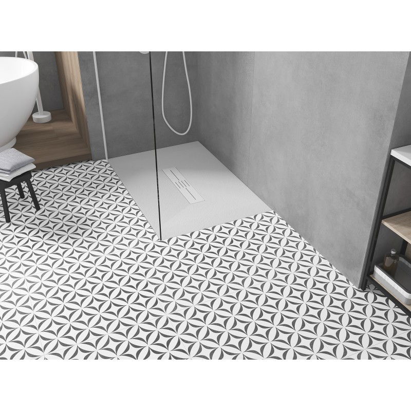 Mexen Toro cadă de duș dreptunghiulară SMC 130 x 90 cm, albă, mască albă - 43109013-W