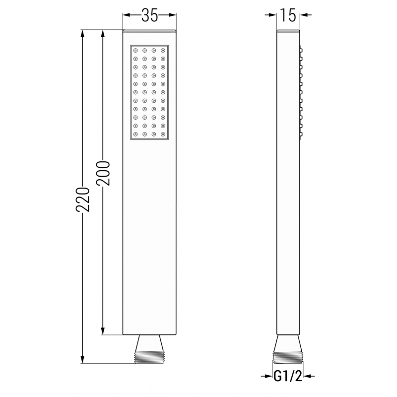 Mexen Uno DR02 süllyesztett zuhanykészlet, arany - 71435DR02-50