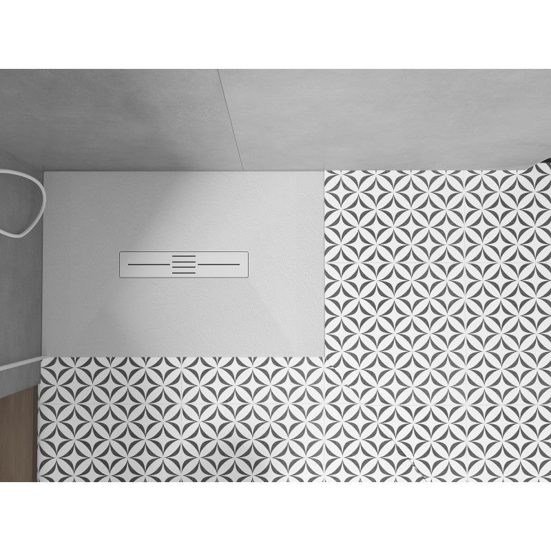 Mexen Toro téglalap alakú zuhanytálca SMC 130 x 90 cm, fehér, fehér burkolat - 43109013-W