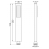 Mexen Uno DR02 beépíthető zuhany szett, Fekete - 71435DR02-70