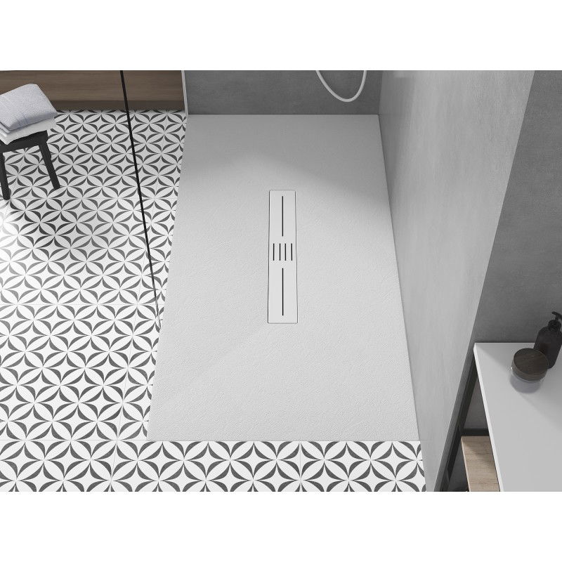 Mexen Toro cădiță de duș dreptunghiulară SMC 170 x 70 cm, alb, mască albă - 43107017-W