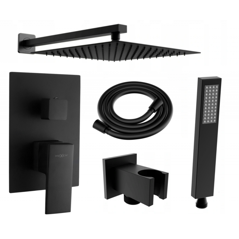 Mexen Uno Set de duș încastrat DR02, negru - 71435DR02-70