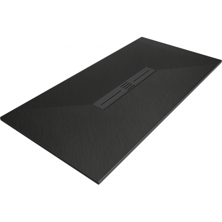 Mexen Toro téglalap alakú SMC zuhanytálca 160 x 90 cm, fekete, fekete burkolattal - 43709016-B