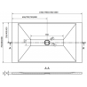 Mexen Toro duș rectangular SMC 140 x 70 cm, alb, capac auriu - 43107014-G