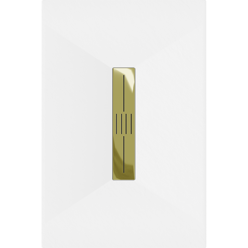 Mexen Toro cadă de duș dreptunghiulară SMC 100 x 80 cm, albă, capac mascare auriu - 43108010-G