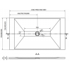 Mexen Toro brodzik dreptunghiular SMC 140 x 80 cm, alb, mască aurie - 43108014-G