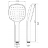 Mexen Uno DR33 beépíthető zuhany szett, Króm - 71435DR33-00