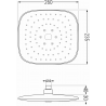 Mexen Uno DR33 beépíthető zuhany szett, Króm - 71435DR33-00