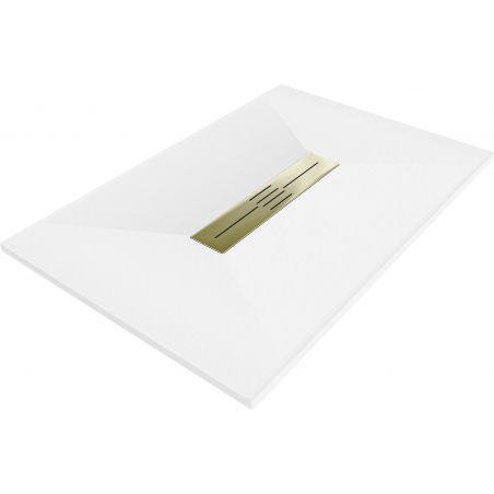 Mexen Toro brodzik dreptunghiular SMC 140 x 90 cm, alb, masca aurie - 43109014-G