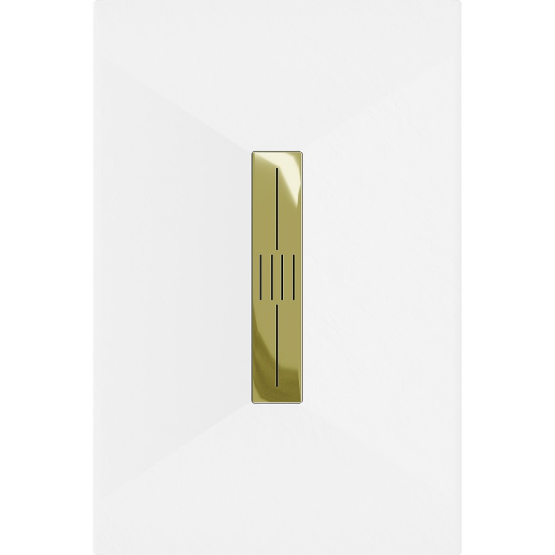 Mexen Toro cadă de duș dreptunghiulară SMC 100 x 90 cm, alb, capac mascare auriu - 43109010-G