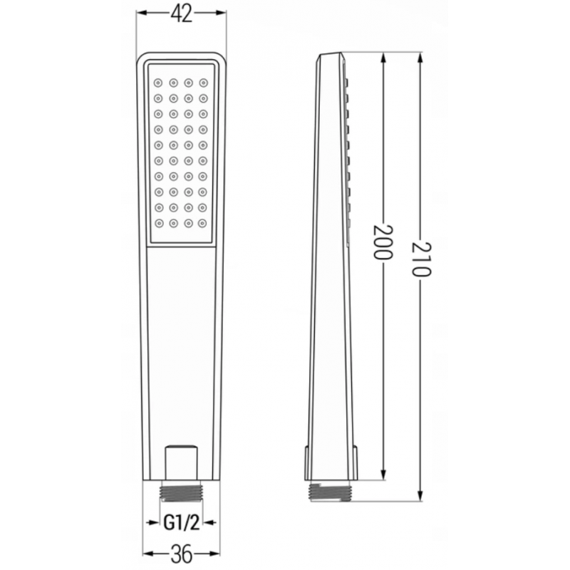Mexen Uno Set de duș încastrat DR33, negru - 71435DR33-70